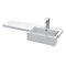 Brooklyn 1000 Gloss White Semi-Recessed Combination Unit (Square Basin, Vanity + WC Unit)  Profile L