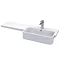 Brooklyn 1100 Gloss White Semi-Recessed Combination Unit (Round Basin, Vanity + WC Unit) Profile La