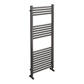 Brooklyn 1200 x 500mm Black Nickel Straight Heated Towel Rail