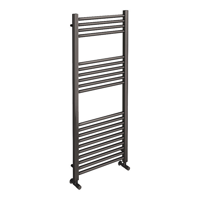 Brooklyn 1200 x 500mm Black Nickel Straight Heated Towel Rail