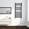 Brooklyn 1200 x 500mm Black Nickel Straight Heated Towel Rail Large Image