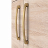 Brooklyn 1205mm Natural Oak Double Vanity Unit – Brushed Brass Handles, 4 Door