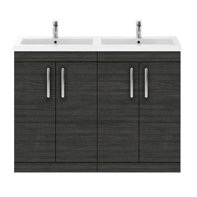 Brooklyn 1205mm Black Double Basin Vanity Unit  Feature Large Image