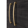 Brooklyn 1205mm Black Double Vanity Unit – Brushed Brass Handles, 4 Door