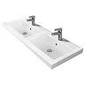 Brooklyn 1205mm Gloss Grey Mist Double Basin 4 Door Vanity Unit  Profile Large Image