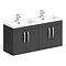 Brooklyn 1205mm Gloss Grey Wall Hung 4 Door Double Basin Vanity Unit Large Image