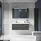 Brooklyn 1205mm Gloss Grey Wall Hung 2 Drawer Double Basin Vanity Unit  In Bathroom Large Image