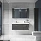 Brooklyn 1205mm Gloss Grey Wall Hung 2 Drawer Double Basin Vanity Unit In Bathroom Large Image