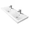 Brooklyn 1205mm Gloss White Wall Hung 1 Drawer Double Basin Vanity Unit  Profile Large Image