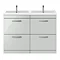 Brooklyn 1205mm Grey Mist Double Basin 4 Drawer Vanity Unit Standard Large Image