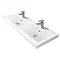 Brooklyn 1205mm Grey Mist Wall Hung 2 Drawer Double Basin Vanity Unit Profile Large Image