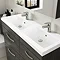 Brooklyn 1205mm Hacienda Black Double Basin 4 Drawer Vanity Unit Standard Large Image