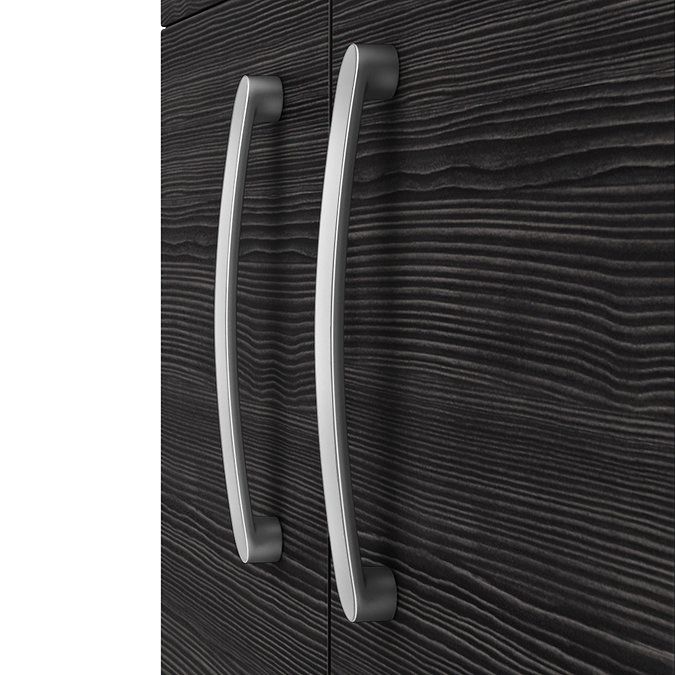 Brooklyn 1205mm Hacienda Black Wall Hung 2 Door Double Basin Vanity Unit Feature Large Image