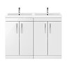 Brooklyn 1205mm White Double Basin Vanity Unit  Profile Large Image