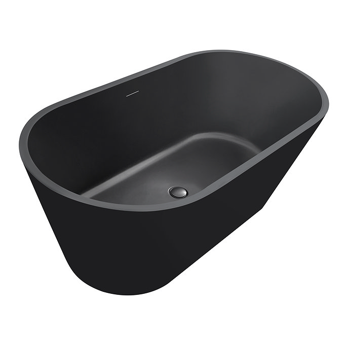 Brooklyn 1500 x 750 Matt Black Double Ended Bath with Waste