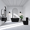 Brooklyn 1500 x 750 Matt Black Bath with Waste - Double Ended