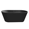 Brooklyn 1500 x 750 Matt Black Bath with Waste - Double Ended