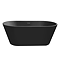 Brooklyn 1500 x 750 Matt Black Bath with Waste - Double Ended