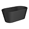 Brooklyn 1500 x 750 Matt Black Bath with Waste - Double Ended