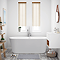 Brooklyn 1500 x 750 Matt White Double Ended Bath with Waste