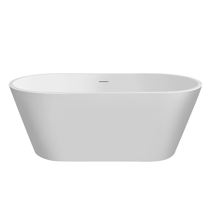 Brooklyn 1500 x 750 Matt White Bath with Waste - Double Ended