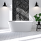 Brooklyn 1500 x 750 Matt White Bath with Waste - Double Ended