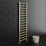 Arezzo 1600 x 500mm Brushed Brass Straight Heated Towel Rail Large Image