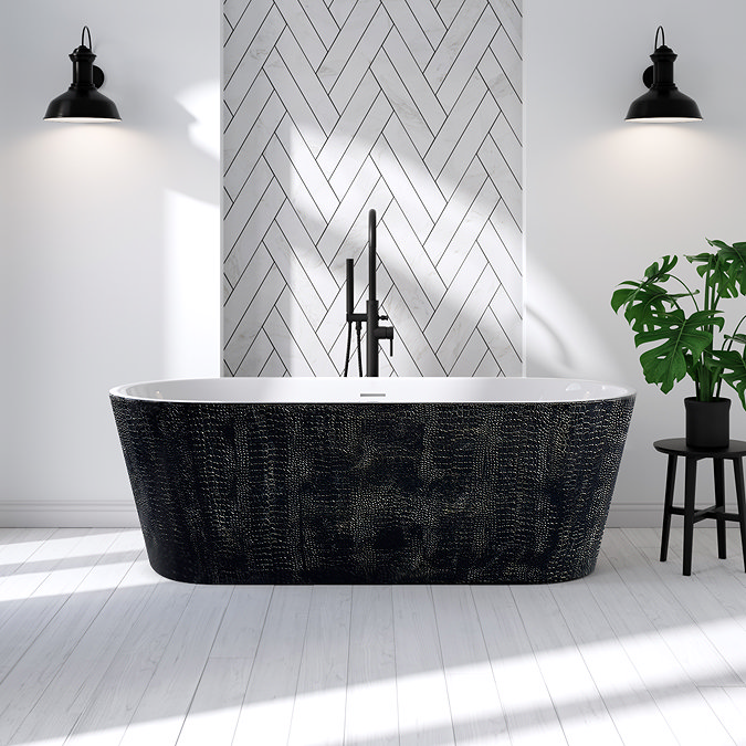 Brooklyn 1700 x 800 Freestanding Bath - Crocodile Effect Finish