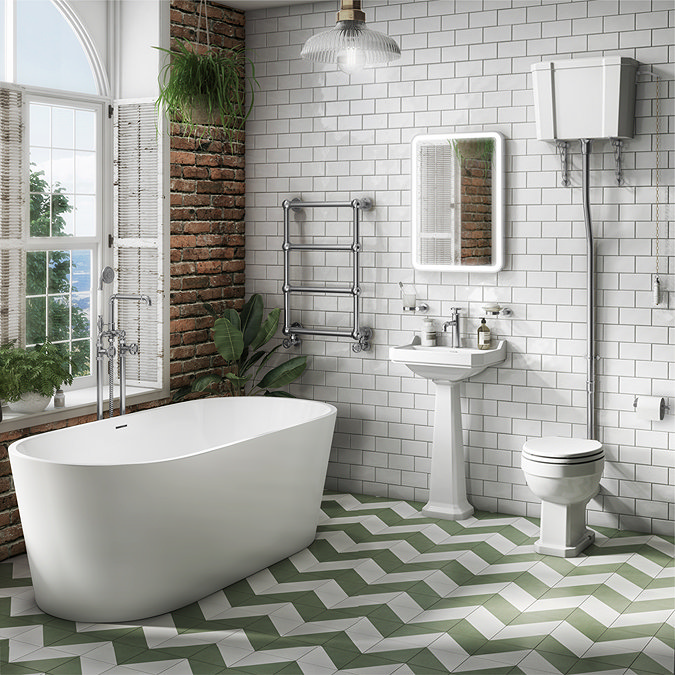 Brooklyn 1700 x 800mm Double Ended Freestanding Bath Matt White