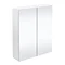 Brooklyn Bathroom Mirror Cabinet - 2 Door - White Gloss - 600mm Large Image