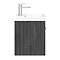 Brooklyn 500 Black Wall Hung 1-Drawer Vanity Unit with Thin-Edge Basin  In Bathroom Large Image