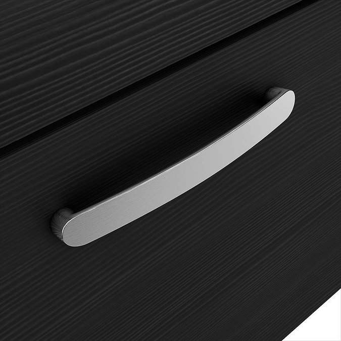 Brooklyn 500 Black Wall Hung 2 Drawer Vanity Unit with Thin-Edge Basin Feature Large Image