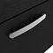Brooklyn 500 Black Wall Hung 2 Drawer Vanity Unit with Thin-Edge Basin Feature Large Image