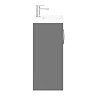 Brooklyn 500 Gloss Grey Floor Standing Vanity Unit with Thin-Edge Basin  Standard Large Image