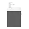 Brooklyn 500 Gloss Grey Wall Hung 1-Drawer Vanity Unit with Thin-Edge Basin  Standard Large Image