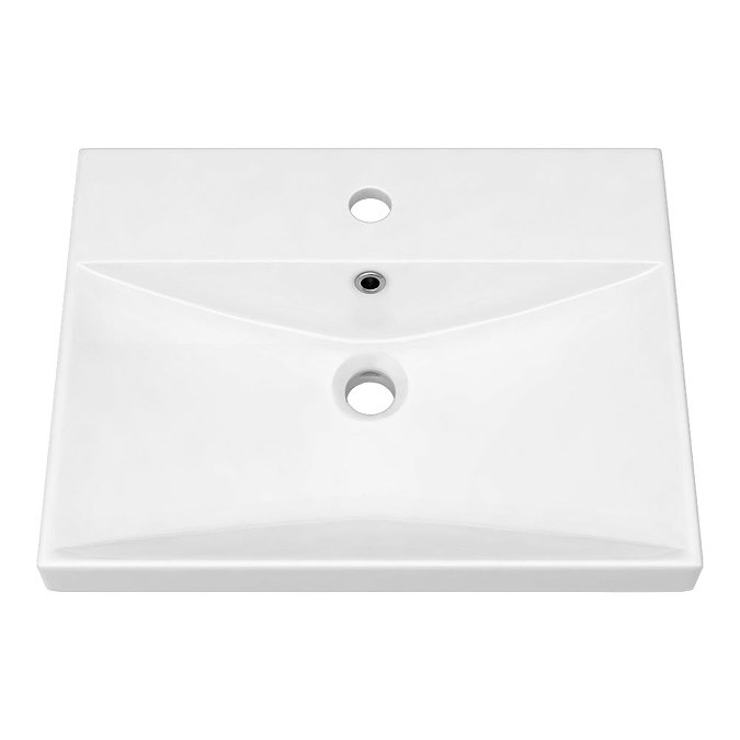 Brooklyn 500 Gloss White Wall Hung 1-Drawer Vanity Unit with Thin-Edge Basin  Profile Large Image
