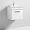 Brooklyn 500 Gloss White Wall Hung 1-Drawer Vanity Unit with Thin-Edge Basin  Feature Large Image