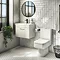 Brooklyn 500 Gloss White Wall Hung 1-Drawer Vanity Unit with Thin-Edge Basin  In Bathroom Large Image