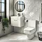Brooklyn 500mm Gloss White Wall Hung 1-Drawer Vanity Unit  In Bathroom Large Image