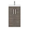 Brooklyn 500 Grey Avola Floor Standing Vanity Unit with Thin-Edge Basin In Bathroom Large Image