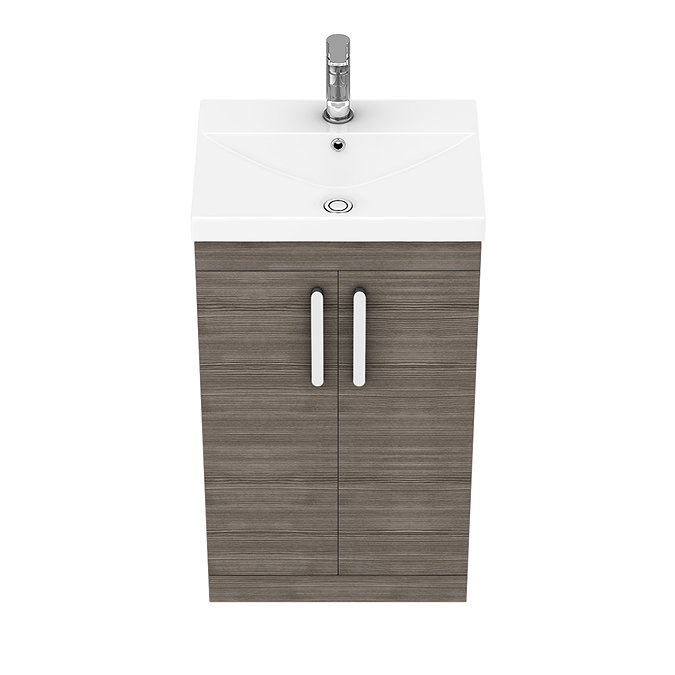 Brooklyn 500 Grey Avola Floor Standing Vanity Unit with Thin-Edge Basin additional Large Image