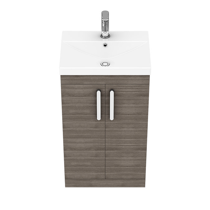 Brooklyn 500 Grey Avola Floor Standing Vanity Unit with Thin-Edge Basin  additional Large Image