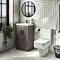 Brooklyn 500 Grey Avola Floor Standing Vanity Unit with Thin-Edge Basin Newest Large Image