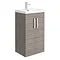 Brooklyn 500 Grey Avola Floor Standing Vanity Unit with Thin-Edge Basin Large Image