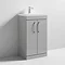 Brooklyn 500 Grey Mist Floor Standing Vanity Unit with Thin-Edge Basin  Feature Large Image