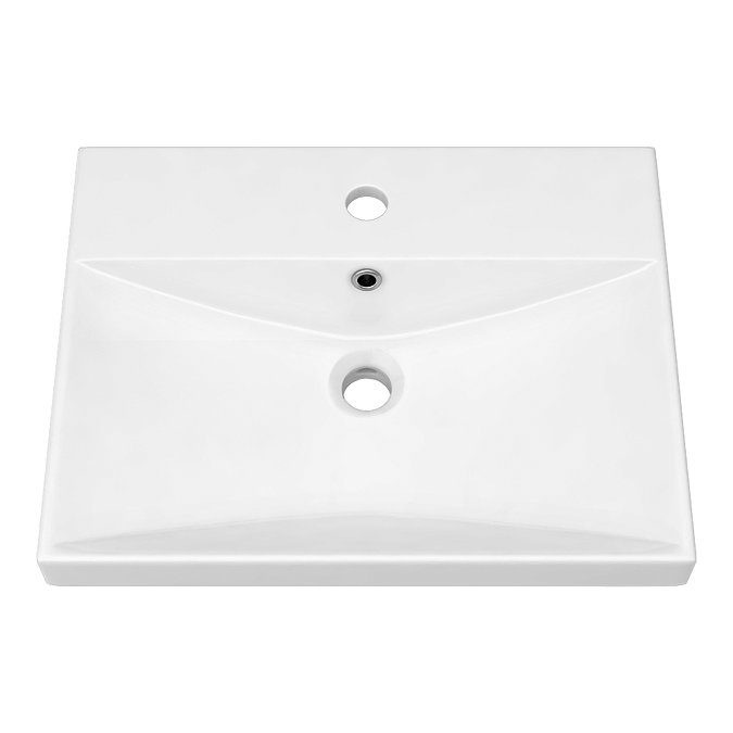 Brooklyn 500 Grey Mist Wall Hung 1-Drawer Vanity Unit with Thin-Edge Basin Profile Large Image