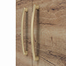 Brooklyn 500mm Brown Oak Vanity Unit with Brushed Brass Handles