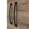 Brooklyn 500mm Brown Oak Vanity Unit with Matt Black Handles