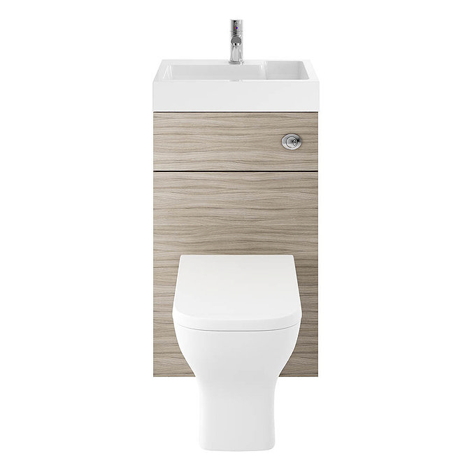 Brooklyn 500mm Driftwood 2-In-1 Combined Wash Basin & Toilet  Standard Large Image