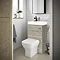 Brooklyn 500mm Driftwood 2-In-1 Combined Wash Basin & Toilet Large Image